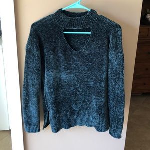Emerald green chenille sweater